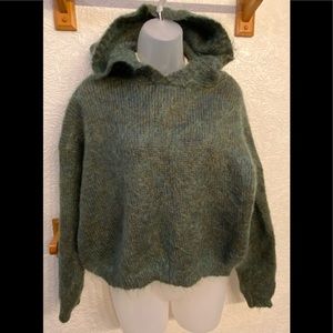 Spruce Hooded Mohair Sweater